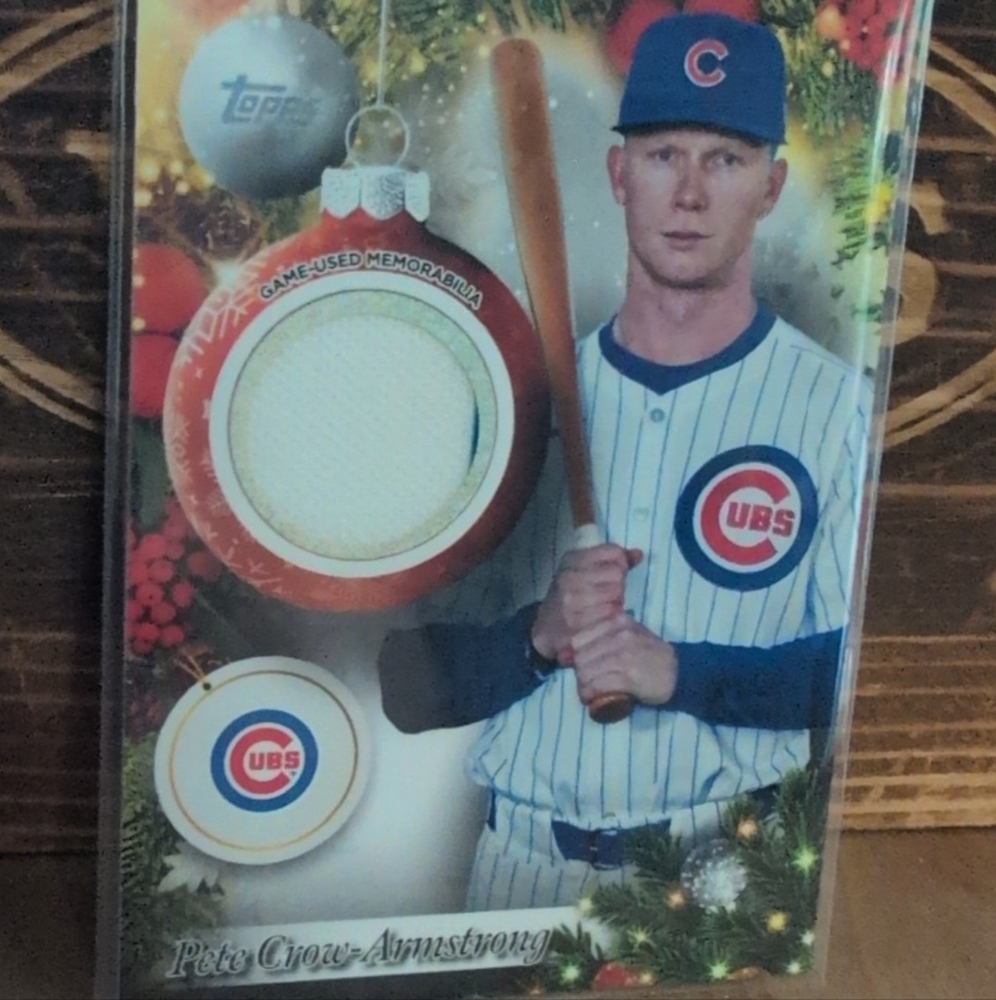 2025 Topps Holiday Pete Crow-Armstrong Game Used Jersey Relic Cubs